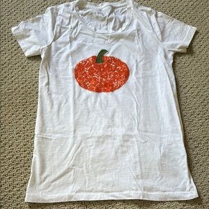 J. Crew sequined pumpkin tee